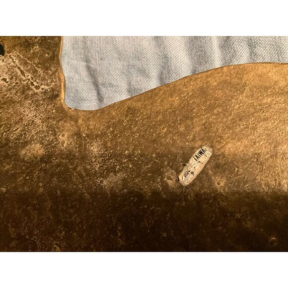 Brass Duck Holiday Wreath Trivet Wall Decoration 8in Heavy Weight Solid - Picture 4 of 6